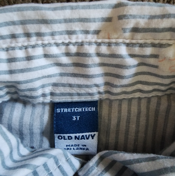 Blue Striped Bunny Bowtie Shirt, Kid's 3T - Picture 6 of 7